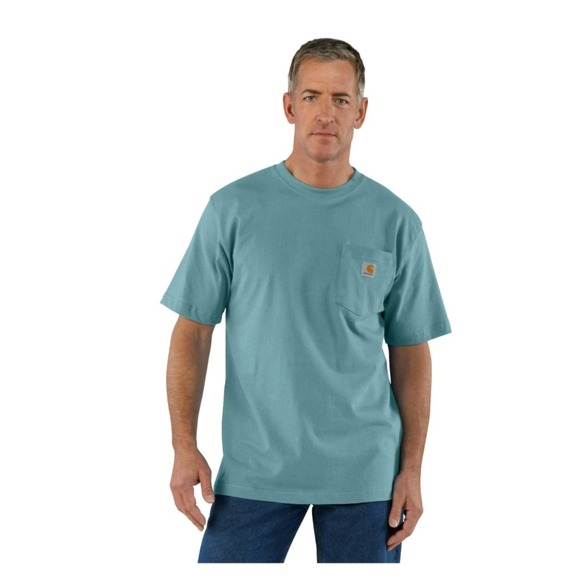 Carhartt Other - Carhartt Men T-Shirt Loose Short Sleeve Heavyweight Pocket Summer Blue 2XLT